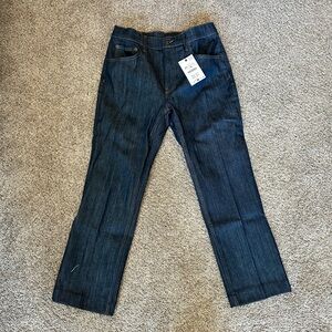 Zara Women’s Dark Blue Cropped Bootcut Jeans